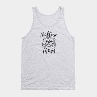 Maltese Mom Line Art Tank Top